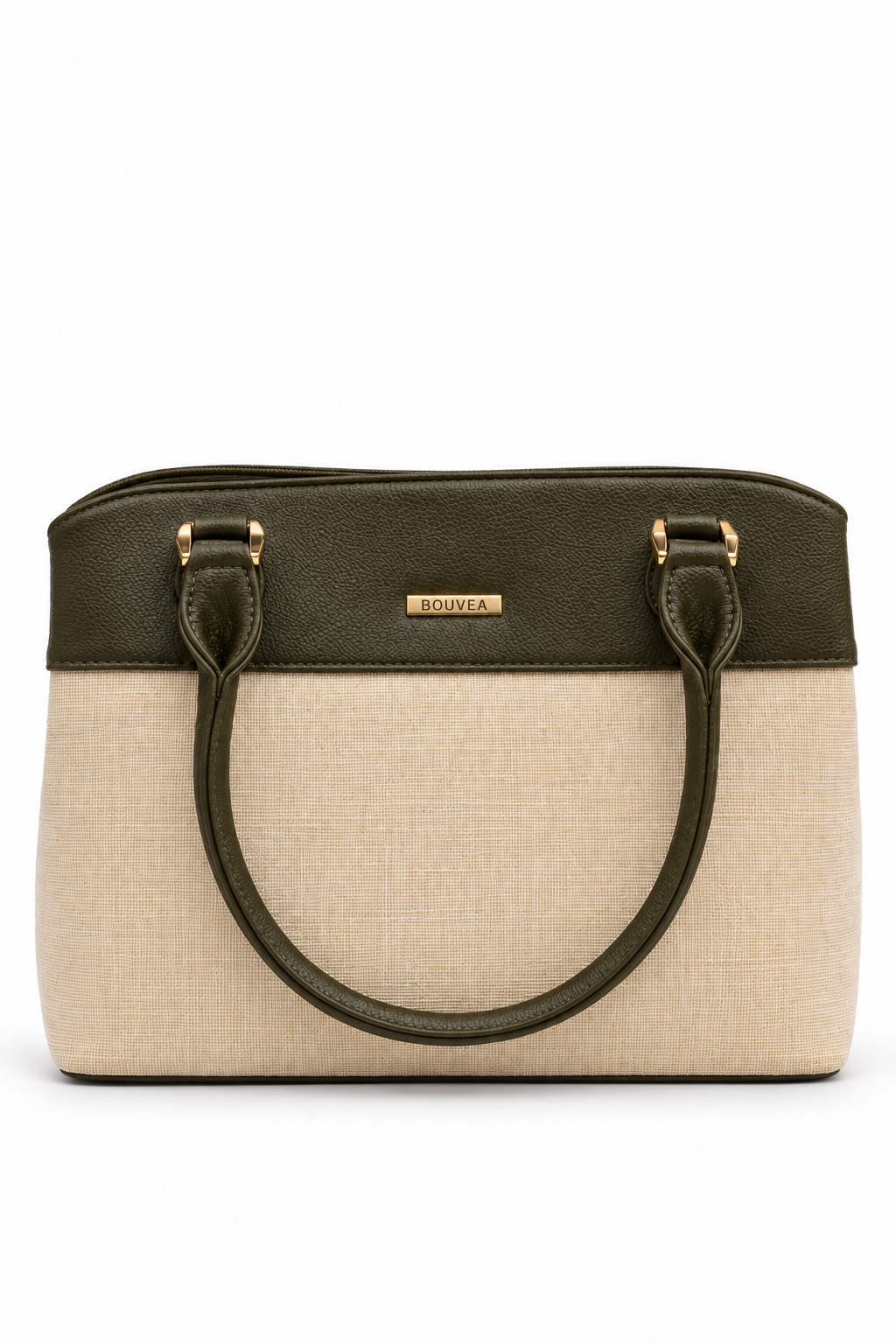 Elara Tote – Elegant Two-Tone Structured Handbag