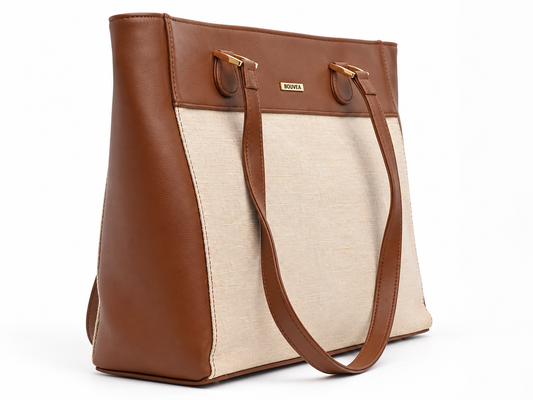 Rowen classic structured laptop tote bag