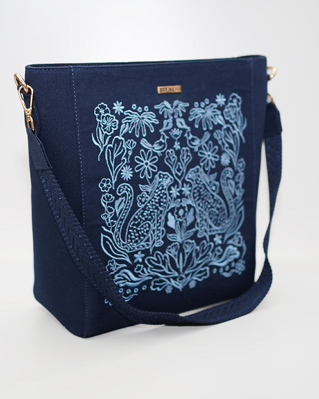 Vanya - Embroidered Single Shoulder Tote