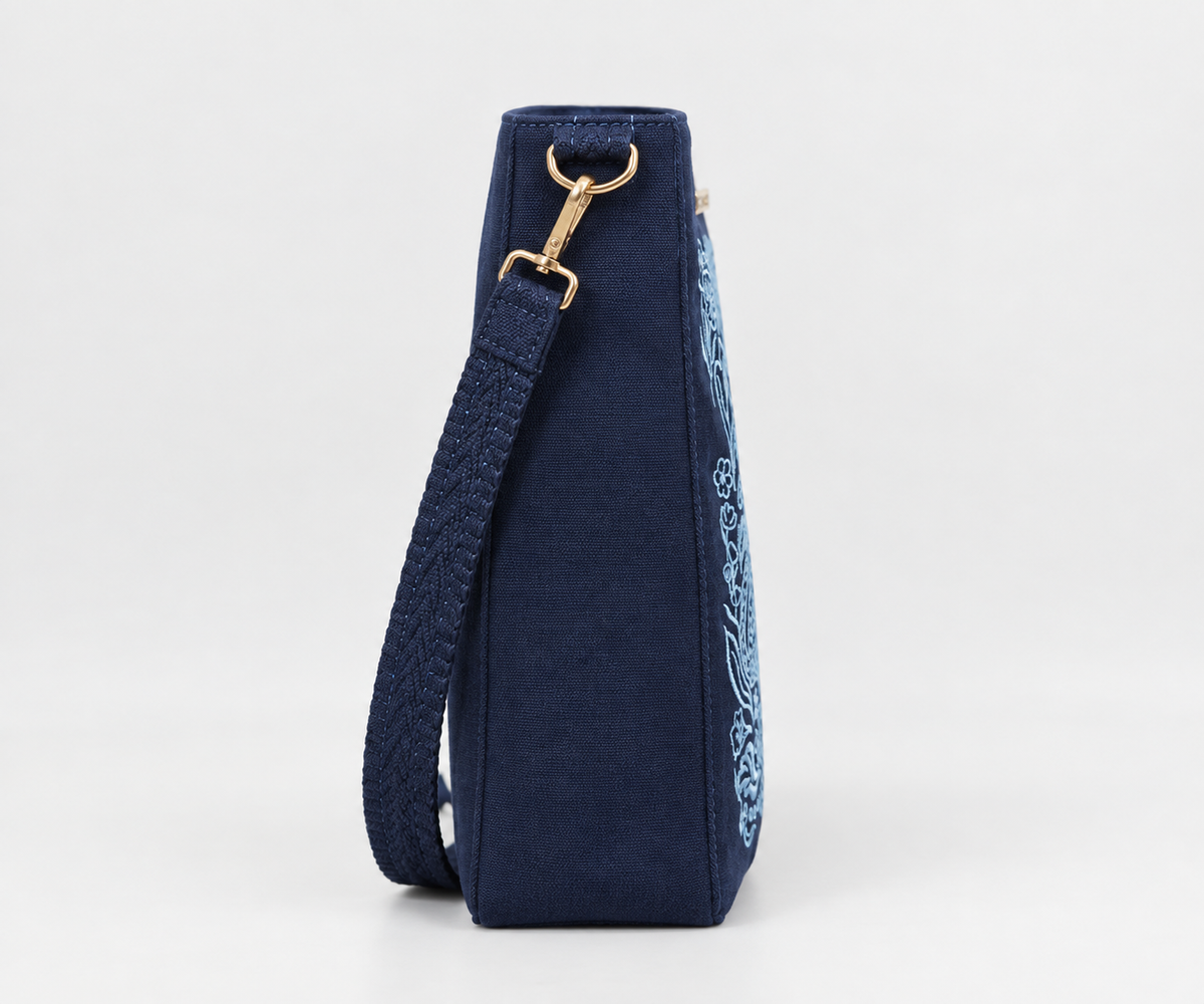 Vanya - Embroidered Single Shoulder Tote