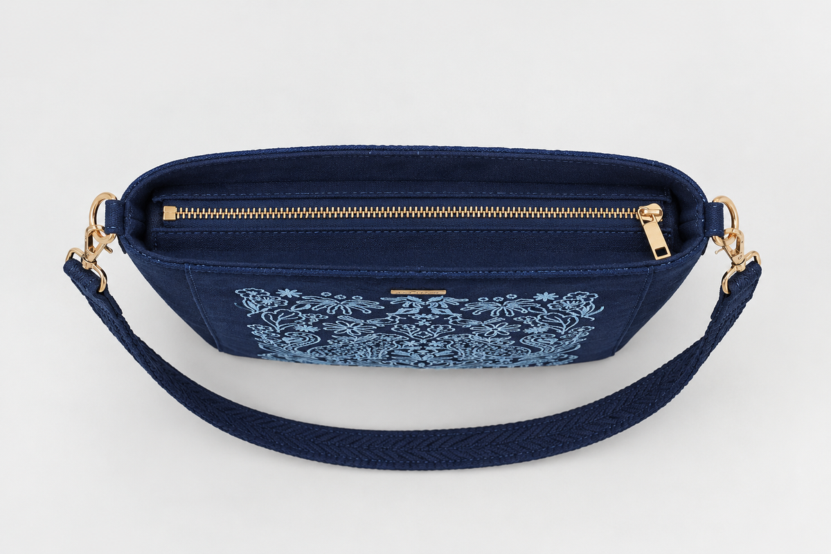 Vanya - Embroidered Single Shoulder Tote