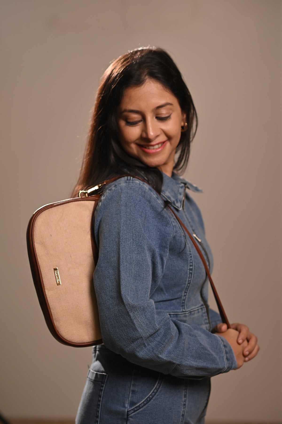 Luna - Juco Shoulder Baguette Bag