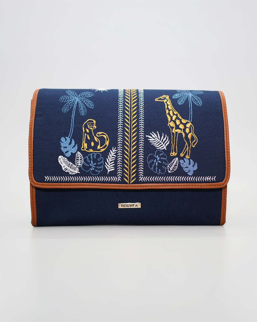 Safaria - Embroidered tropical Satchel