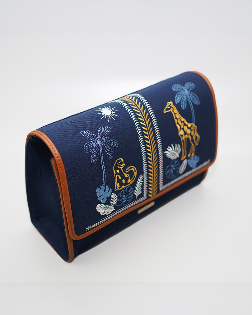 Safaria - Embroidered tropical Satchel