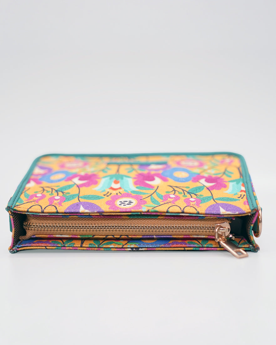 Floro - Quirky Floral Print Canvas Sling Bag