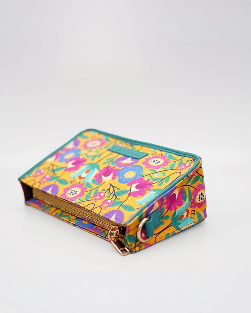 Floro - Quirky Floral Print Canvas Sling Bag
