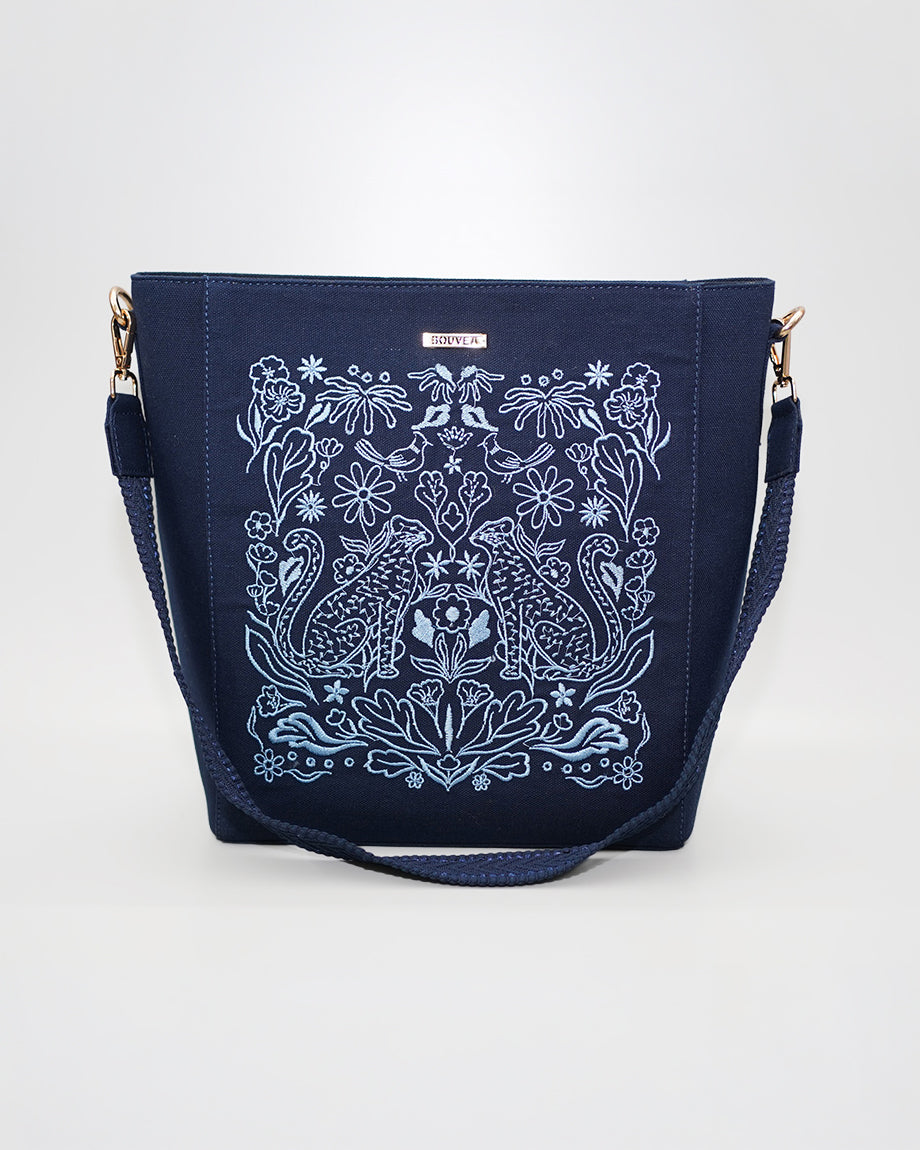 Vanya - Embroidered Single Shoulder Tote