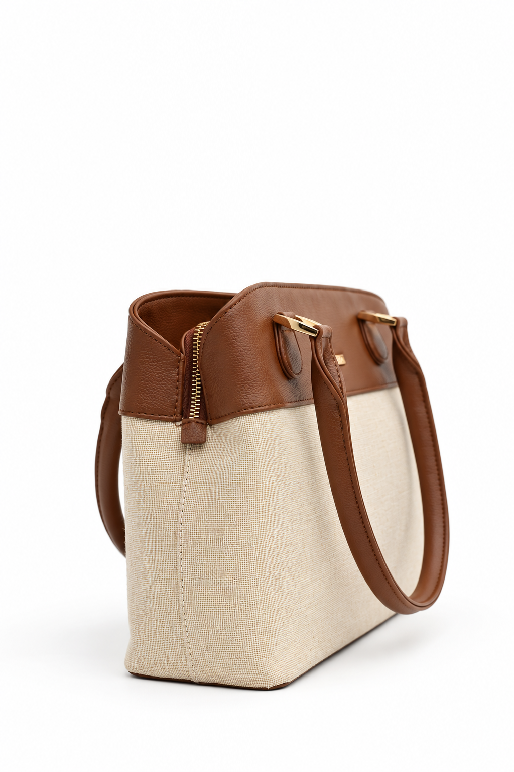 Elara Tote – Elegant Two-Tone Structured Handbag