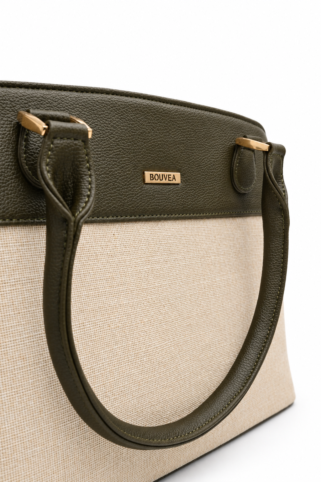 Elara Tote – Elegant Two-Tone Structured Handbag