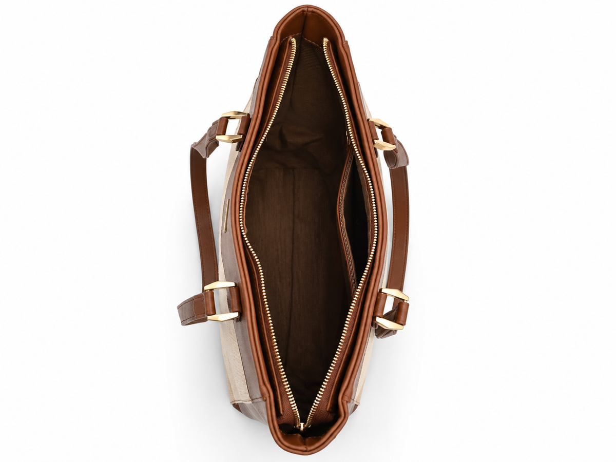 Rowen classic structured laptop tote bag