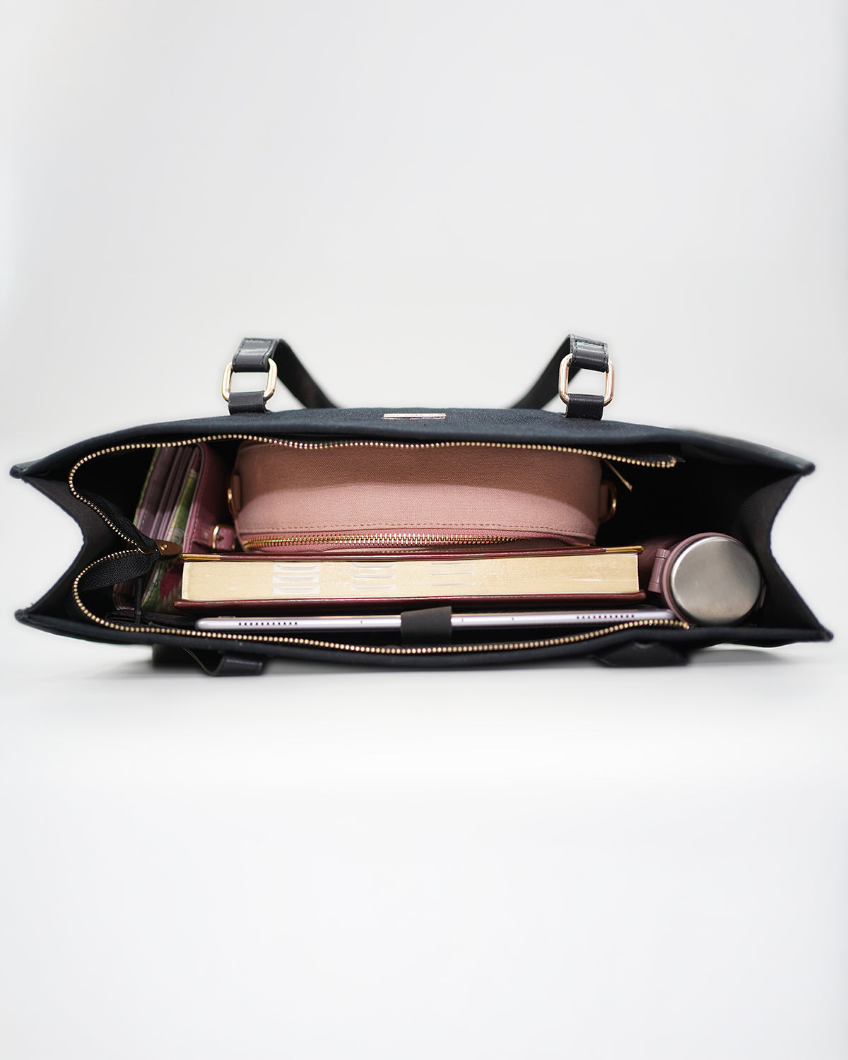 Palmora - Khaki Embroidered Laptop Tote