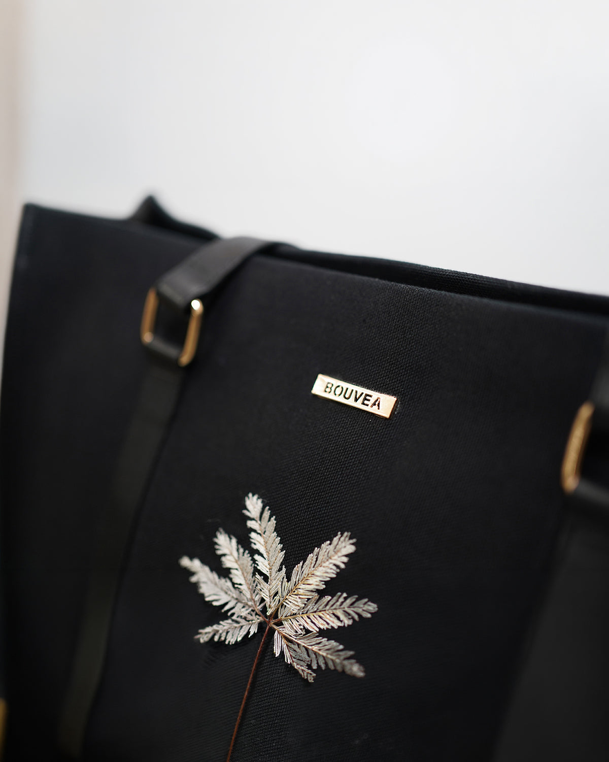 Palmora - Khaki Embroidered Laptop Tote